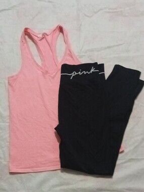 VS Tank And PINK black Leggings Bundle